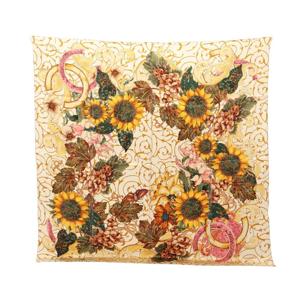 Chanel Coco Mark Floral Pattern Scarf #333493C44B